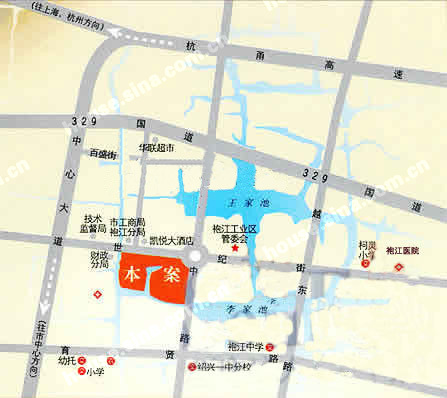 绍兴国际华城楼盘配套地图