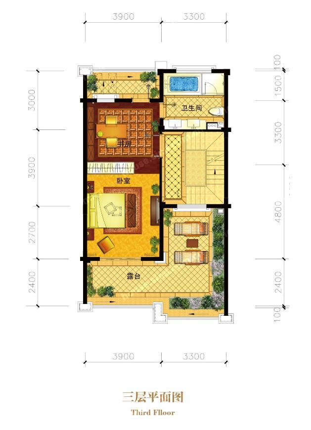 绍兴天工开墅_法式排屋户型B-12653868