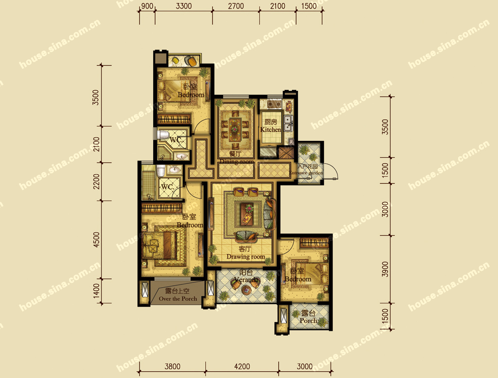 湖州翰林世家_7号楼B1-3偶户型3710442
