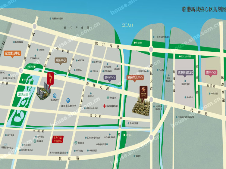 江阴书香门第楼盘配套地图