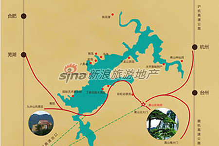 元/黄山市太平湖旅游码头地图