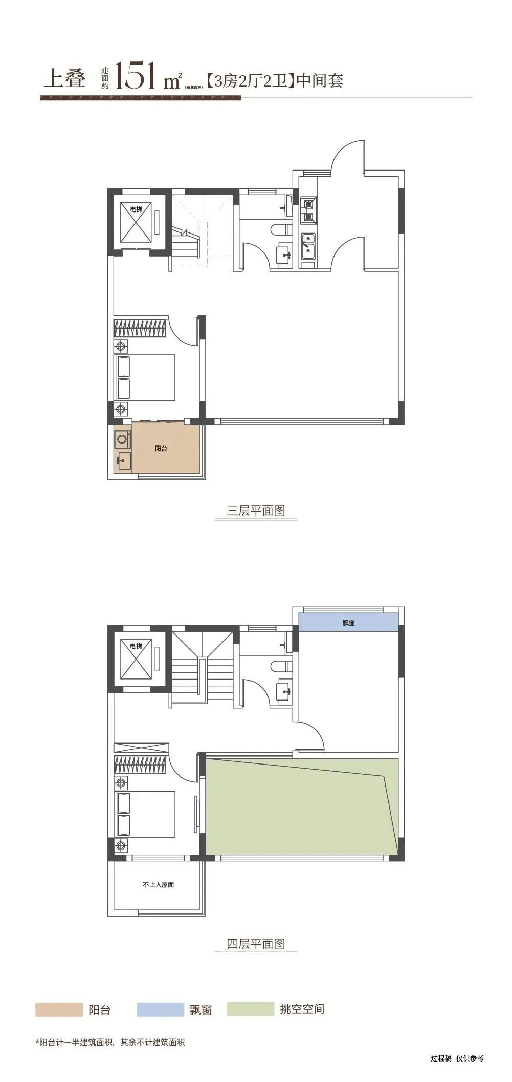 上叠 约151㎡户型图