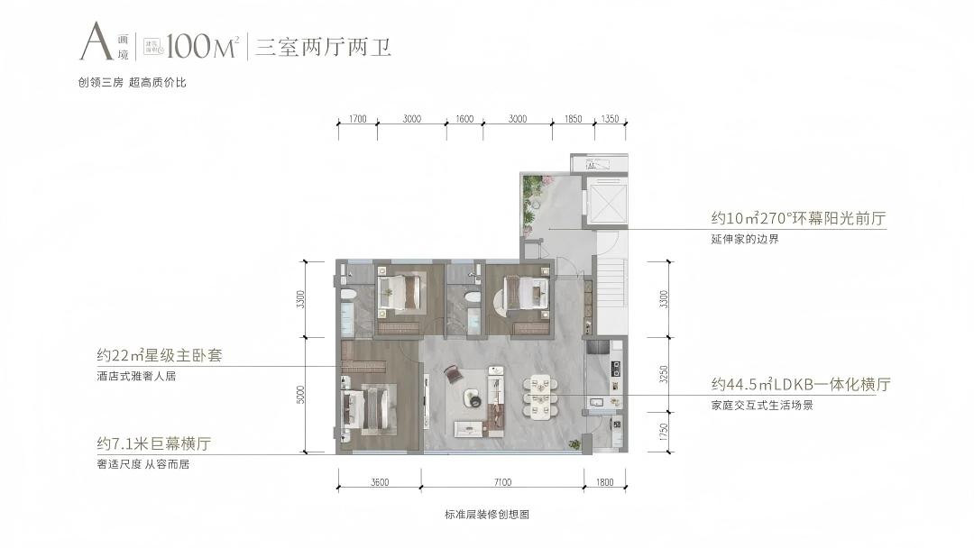 100户型户型图