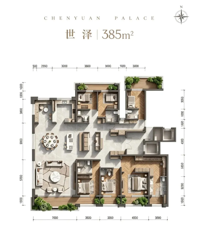 世泽 385㎡户型图