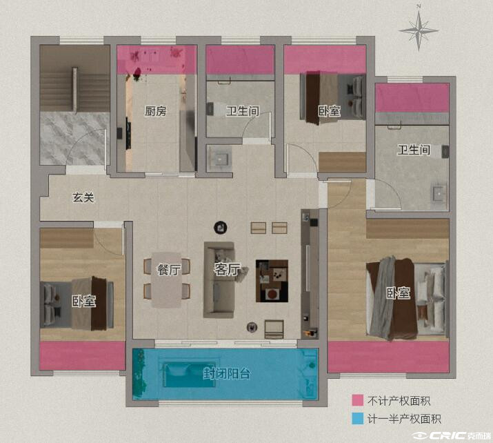 89㎡户型图