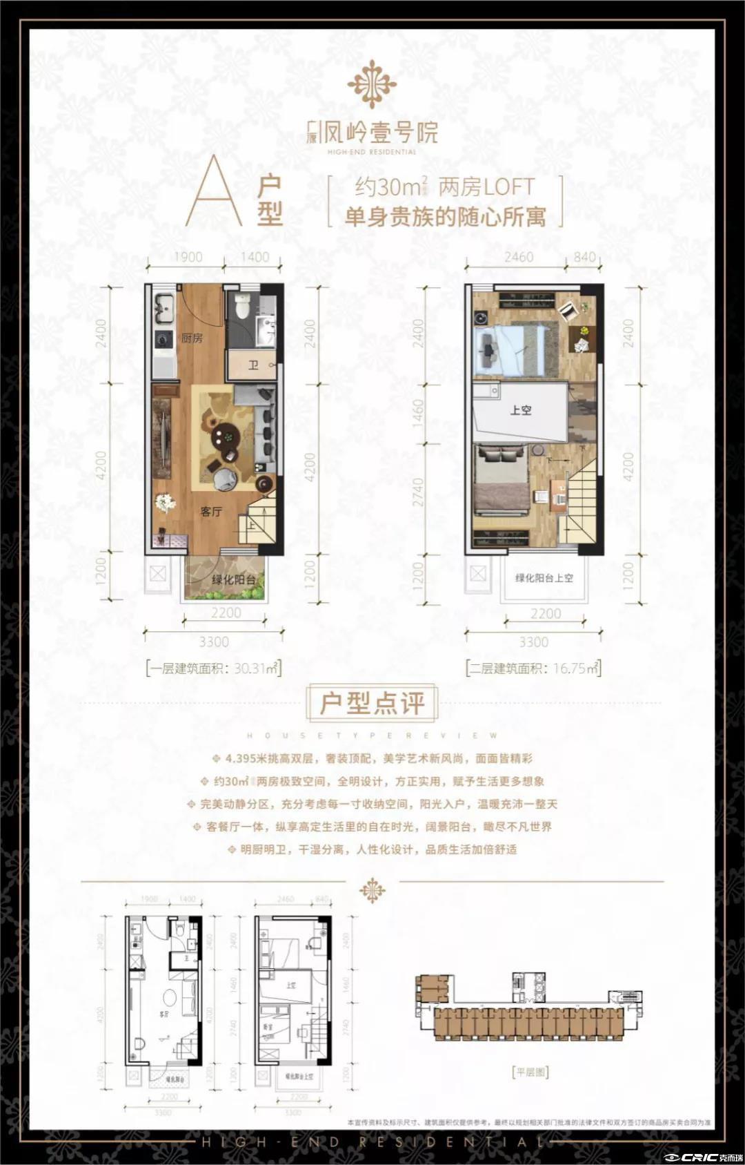 30㎡二房户型图