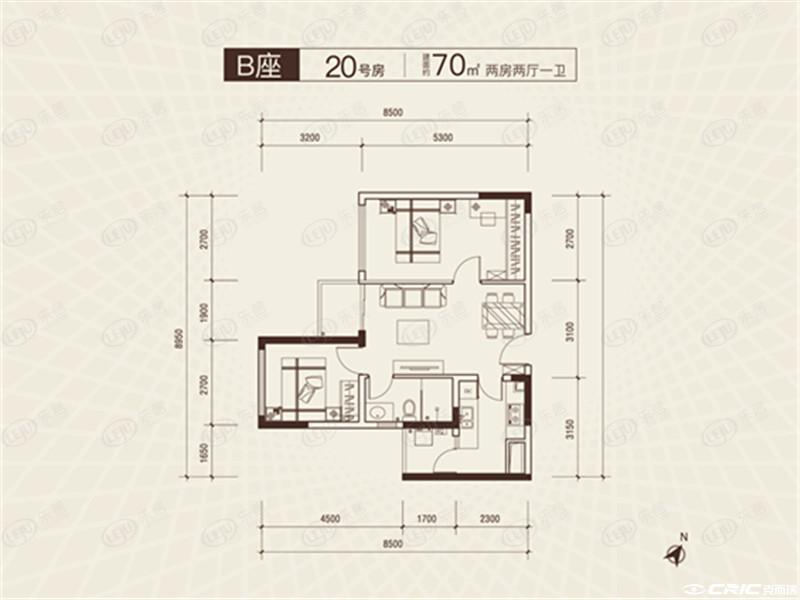 70㎡户型户型图