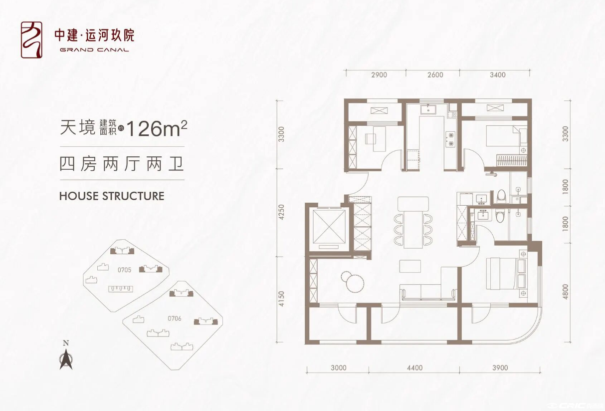 天境 约126㎡户型图