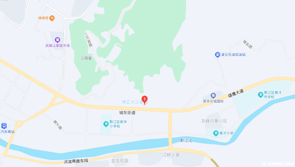 黔江悦江山 区位交通图