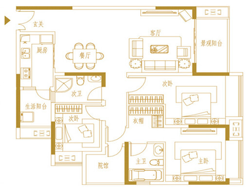 101㎡户型图