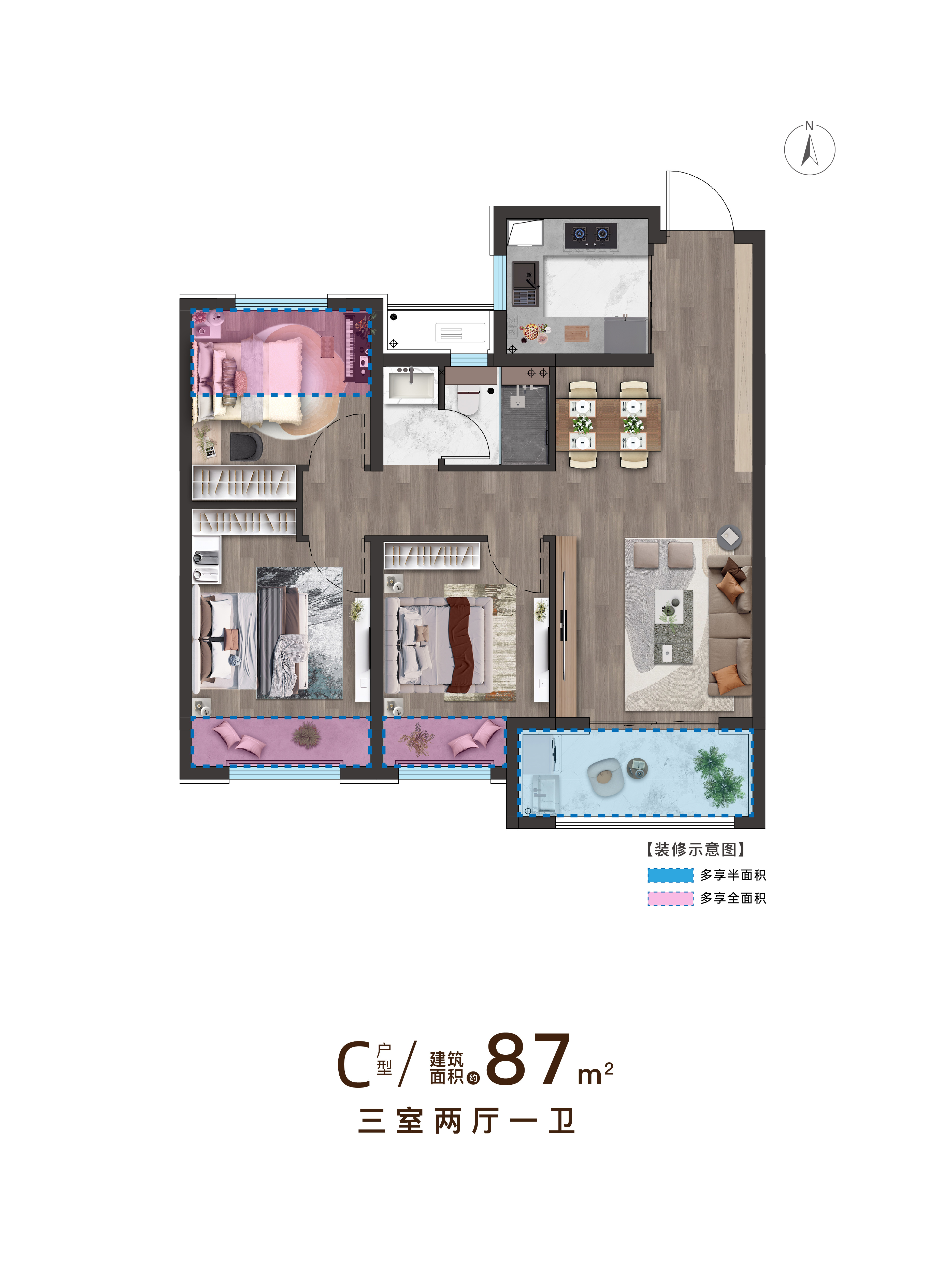 87-3-2-1户型图