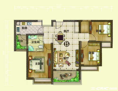 9栋B户型图