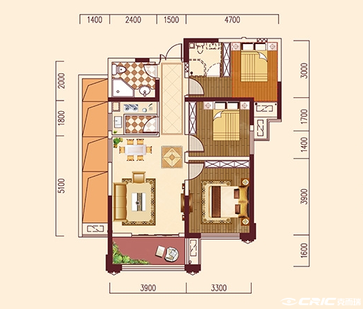 1#B户型图