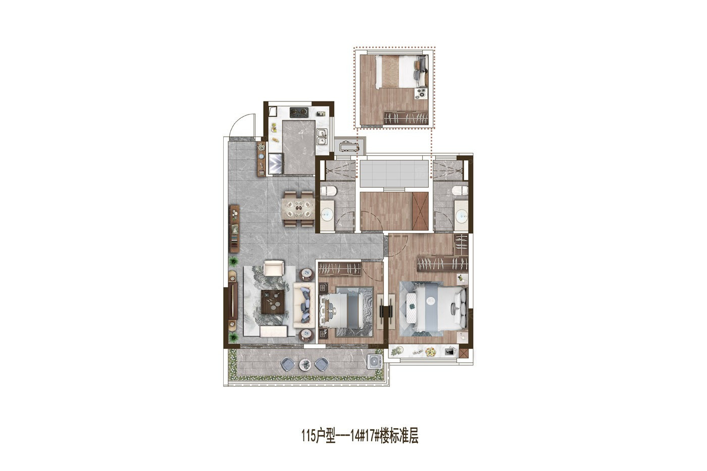 115户型图