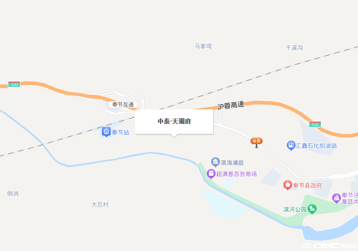 奉节中泰天澜府 区位交通图