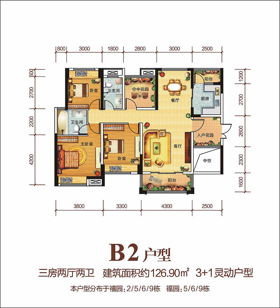 B2户型户型图