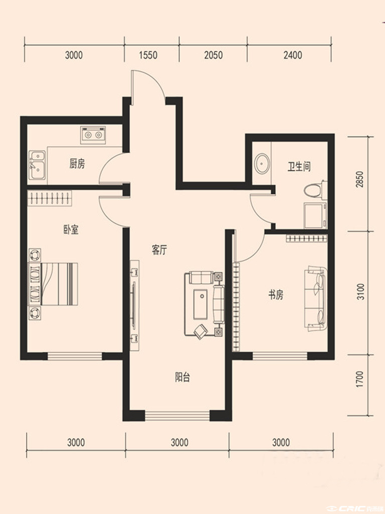 F户型户型图