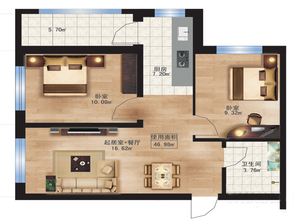 B户型户型图