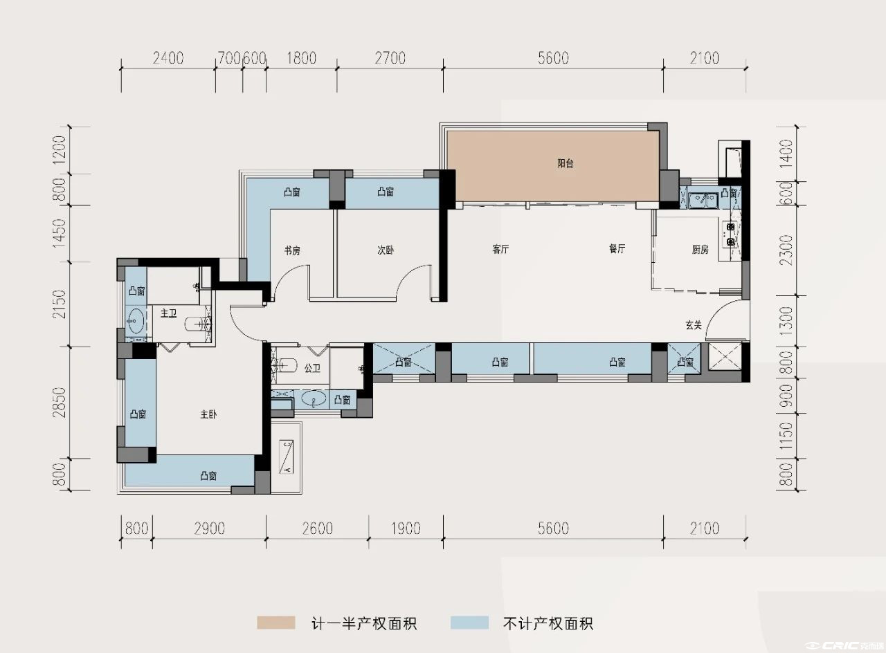 89㎡E户型图