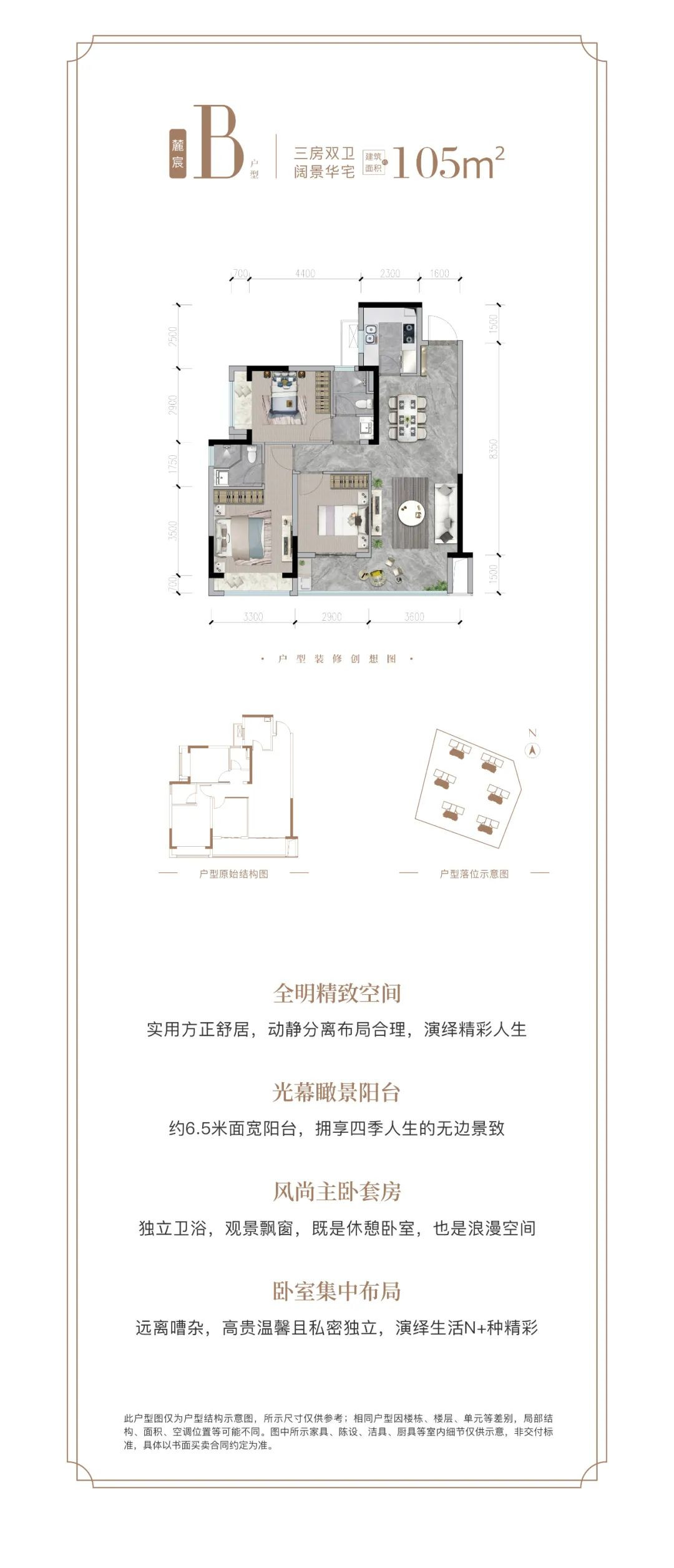 B户型-105㎡户型图