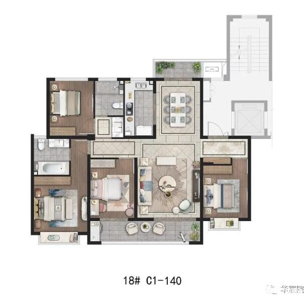 140㎡户型图