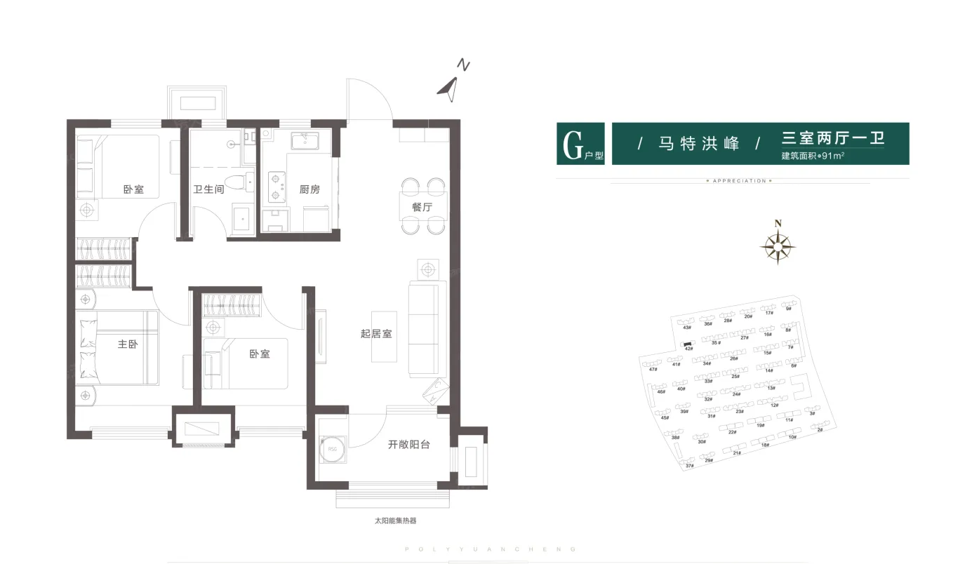 高层91户型图