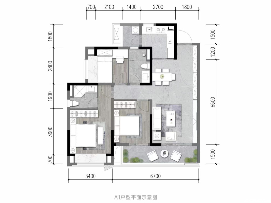108㎡户型户型图