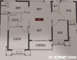 高层E户型图