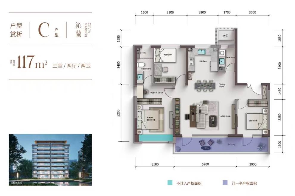 C户型-117㎡户型图