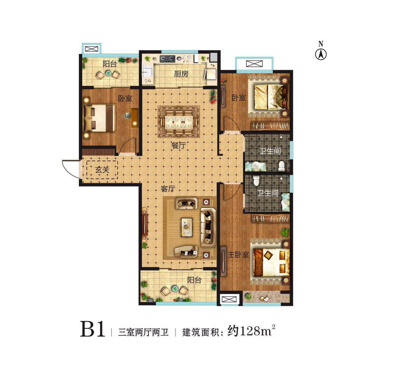 B1户型图