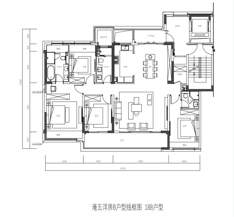 熙悦188㎡户型图