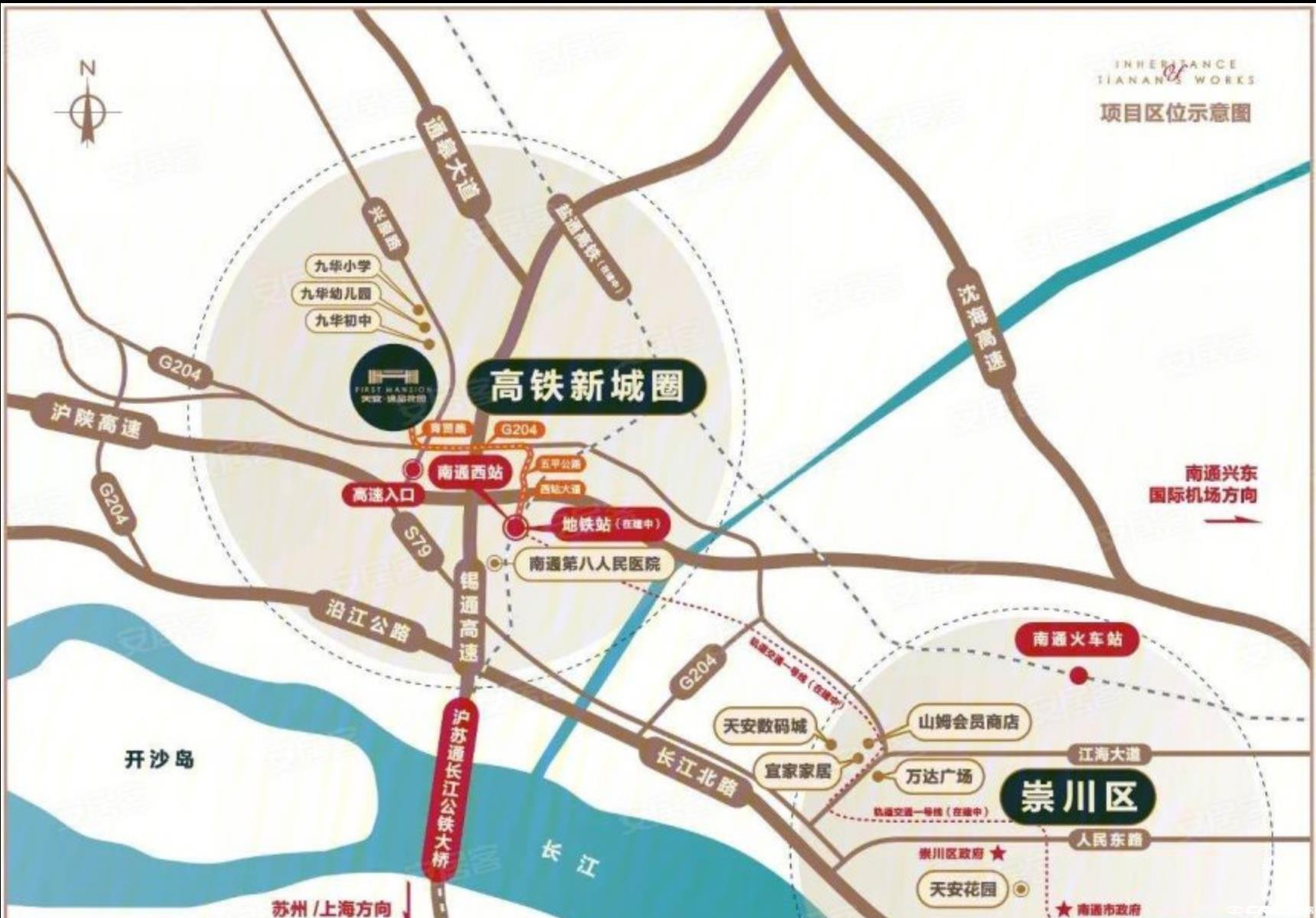 天安逸品花园 区位交通图
