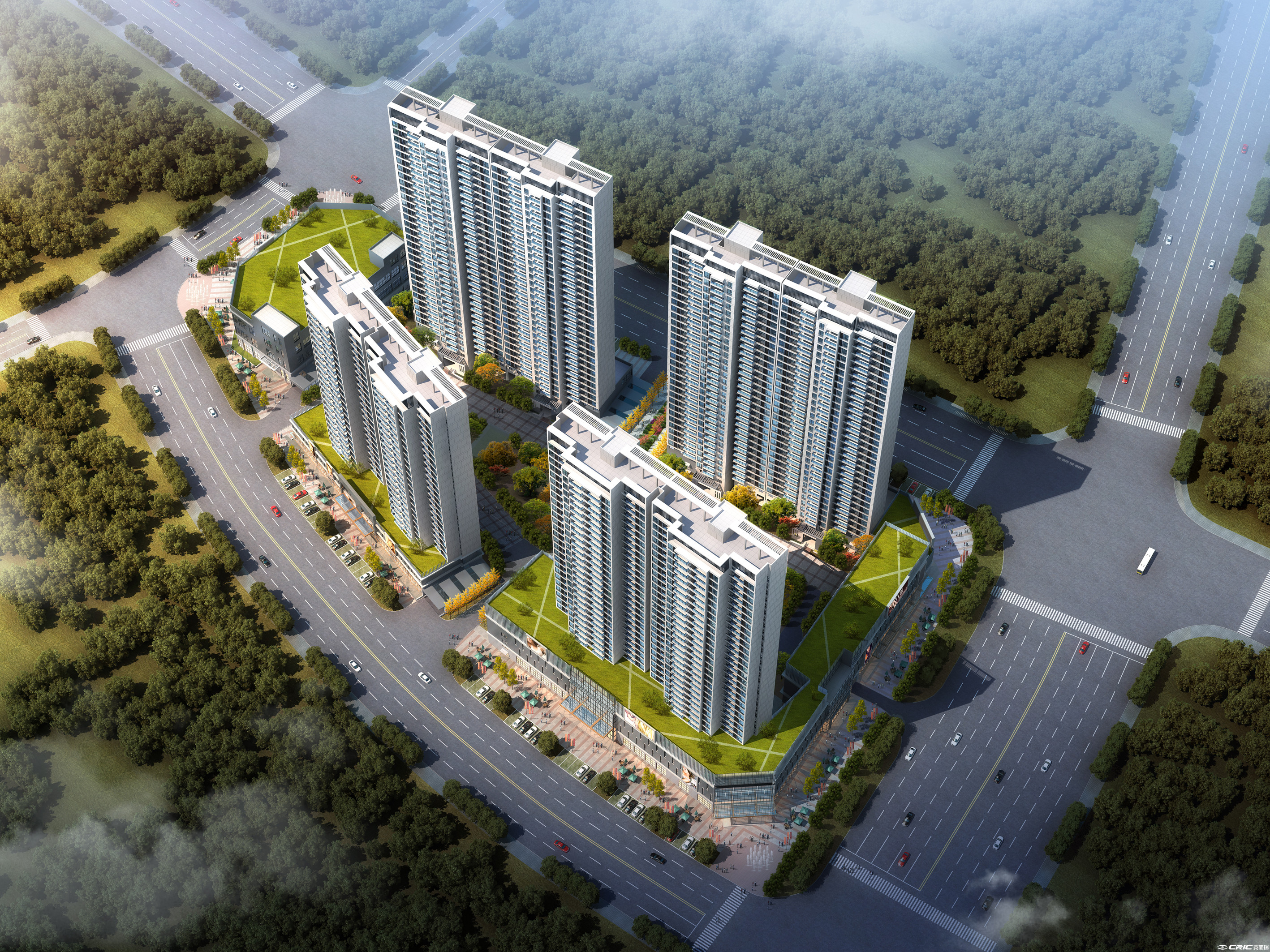 黄陂区文化中心还建小区 效果图