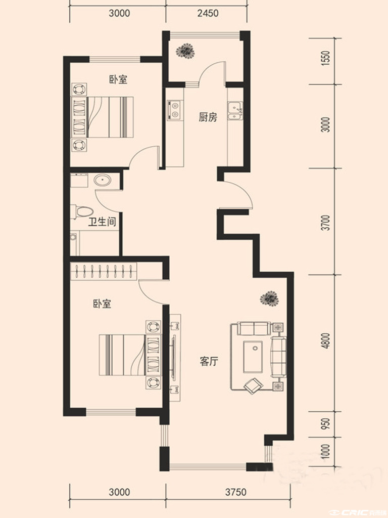 B户型户型图