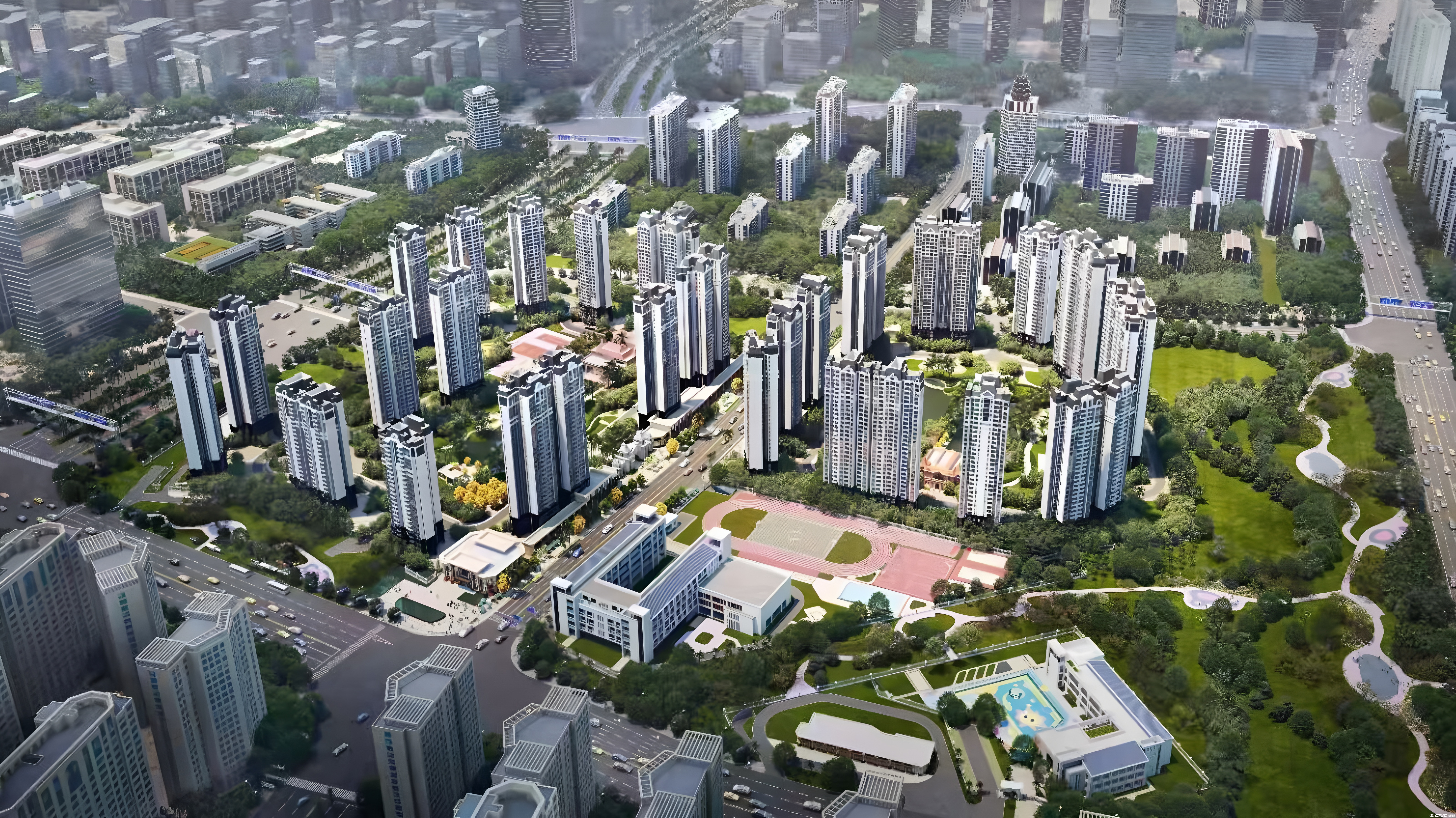 中新紫荆府 效果图