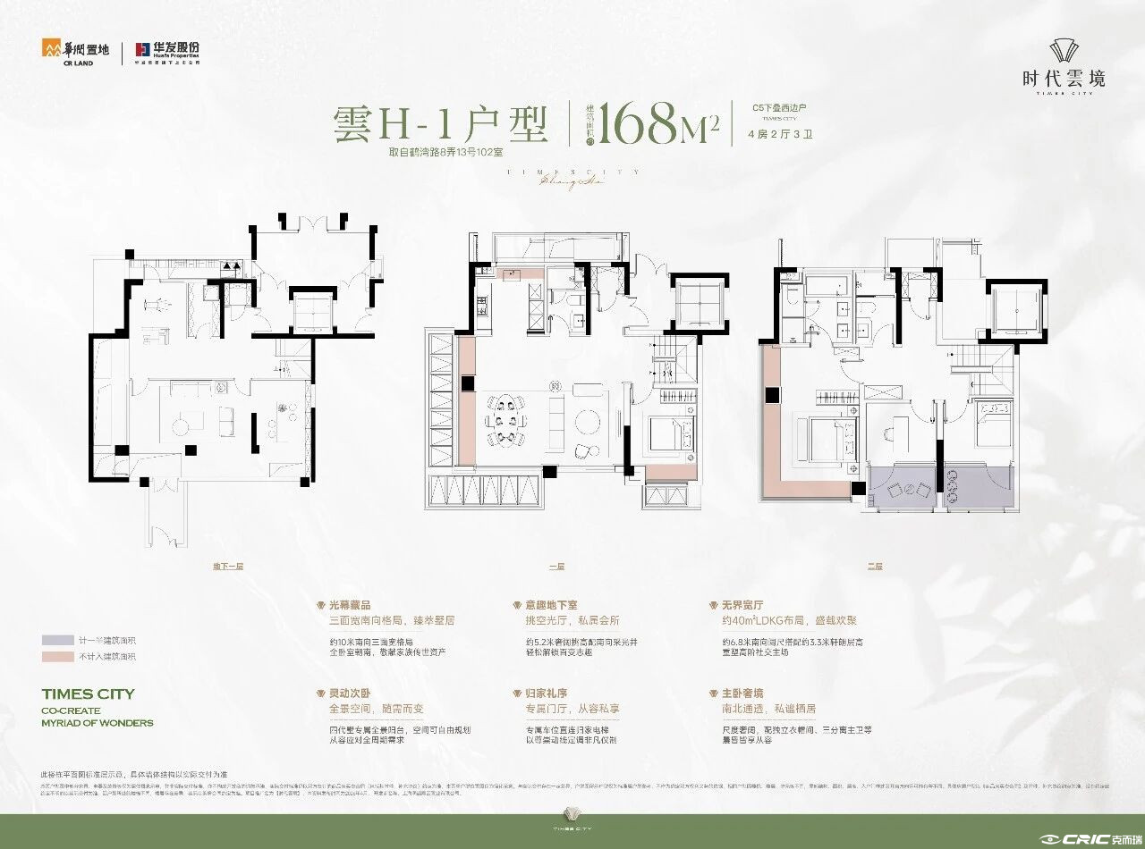 云H-1户型 168㎡-2户型图