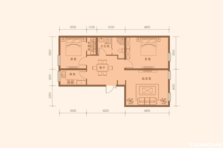G户型户型图