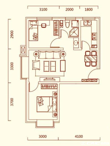 2F户型图