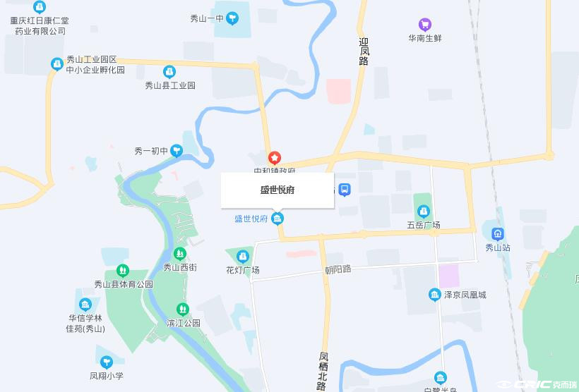 秀山九建康辉盛世悦府 区位交通图