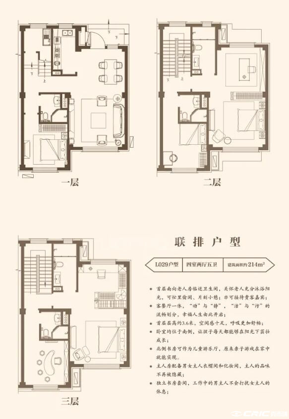 214㎡联排户型图