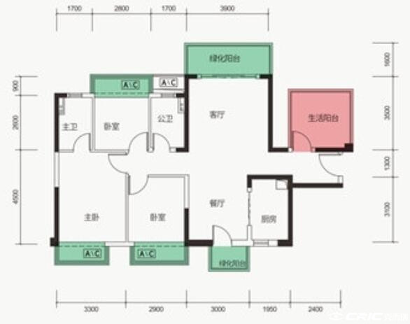 110㎡户型图
