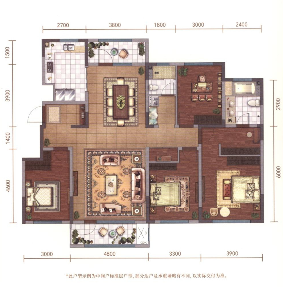 二期洋房H户型户型图