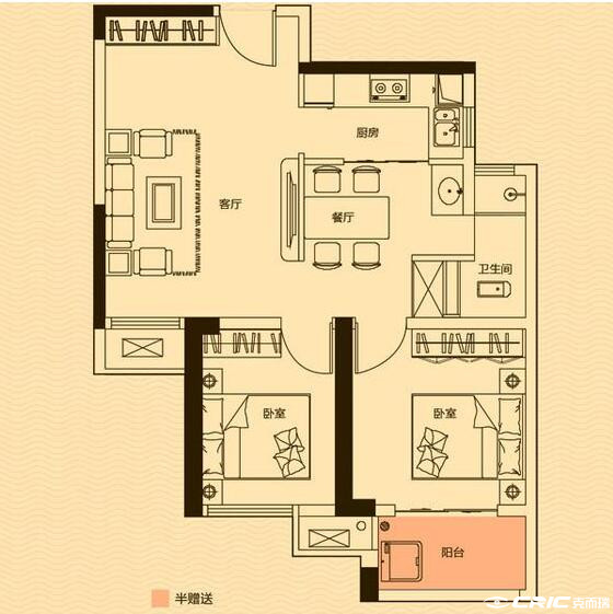 16-B户型图