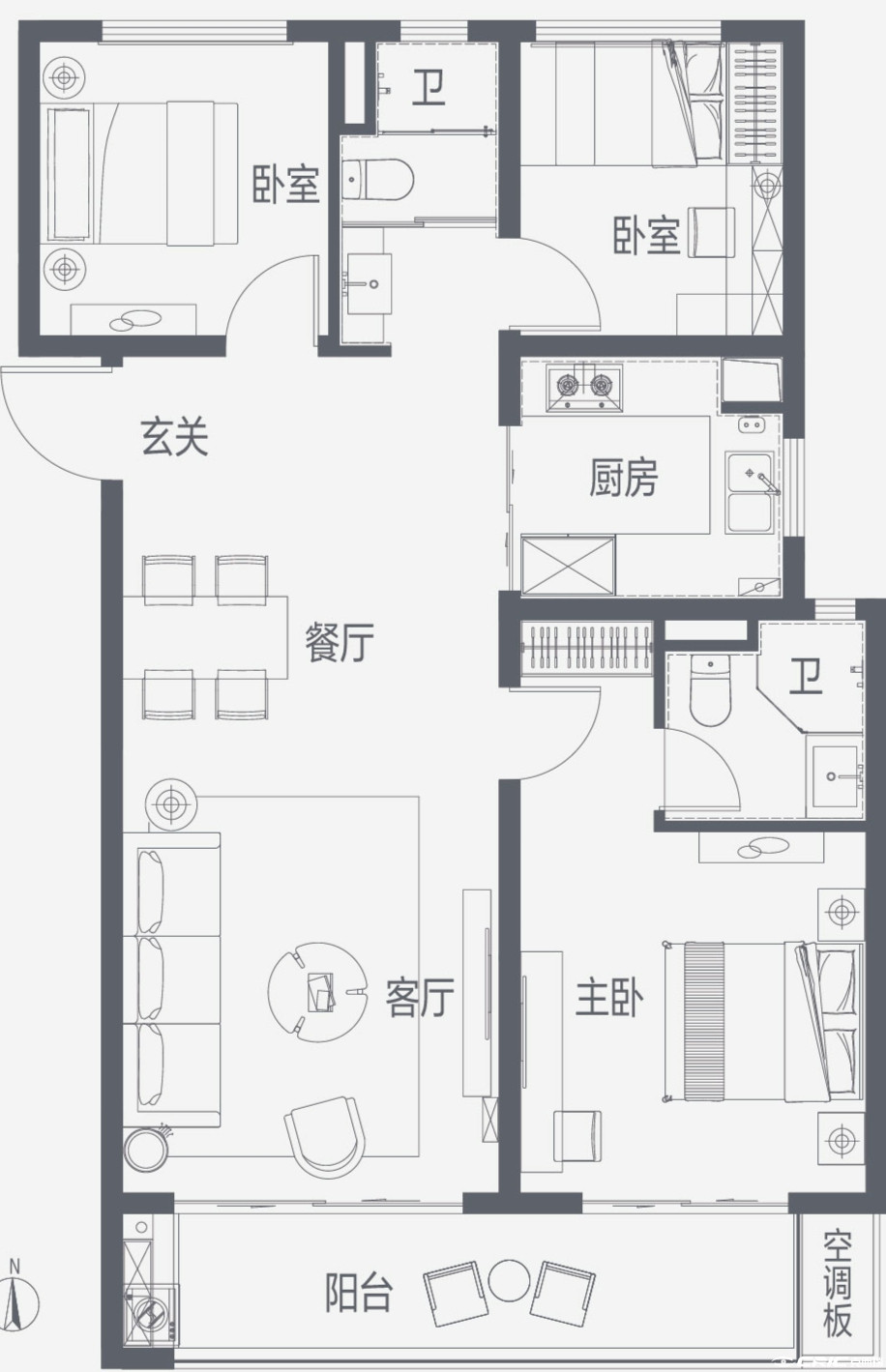 118三室户型图