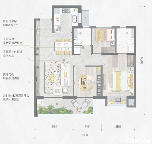 99㎡户型图