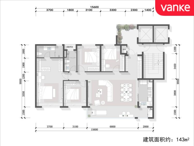 143㎡户型图