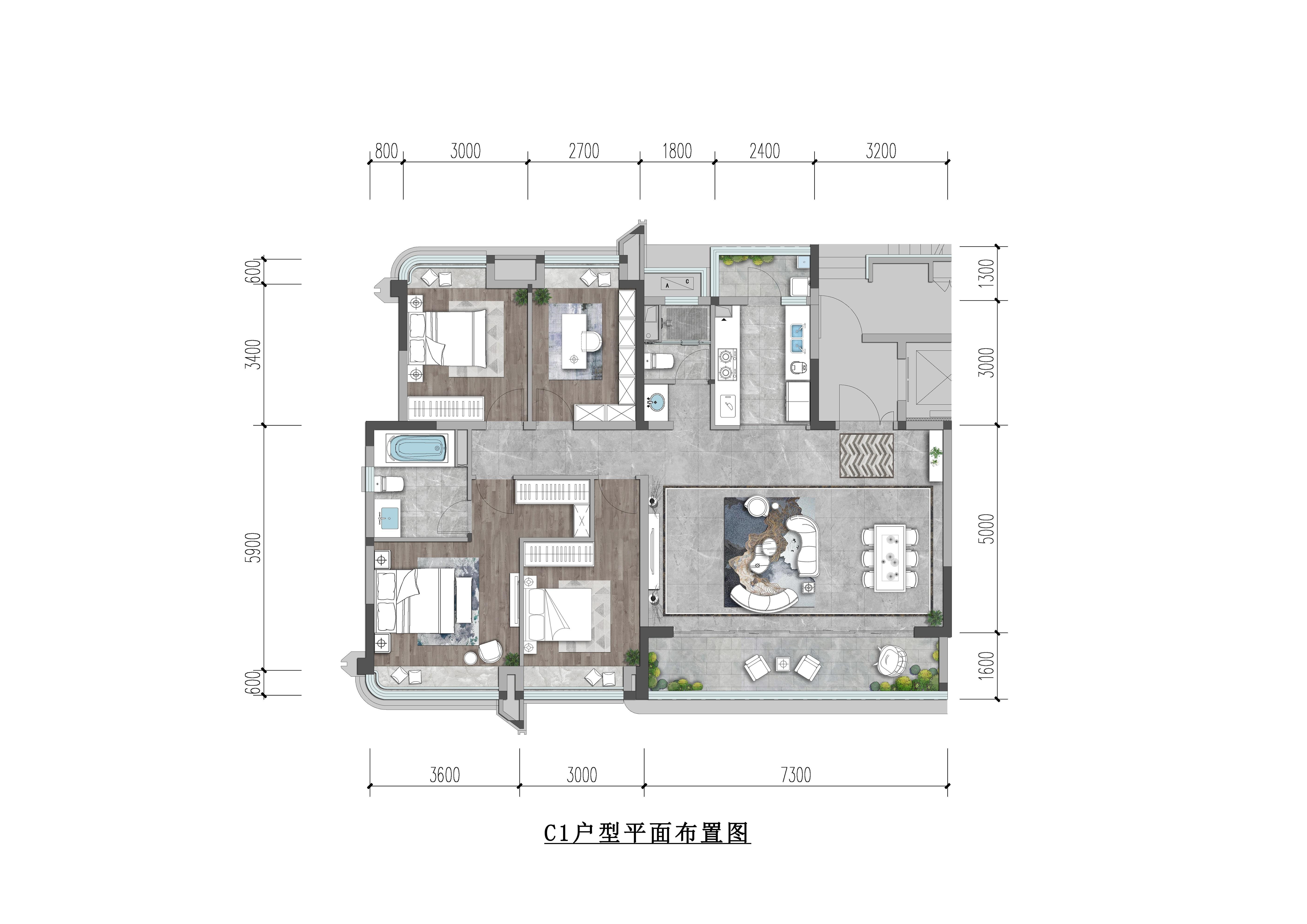 C1-135㎡户型图
