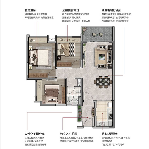04户型91平方米户型图