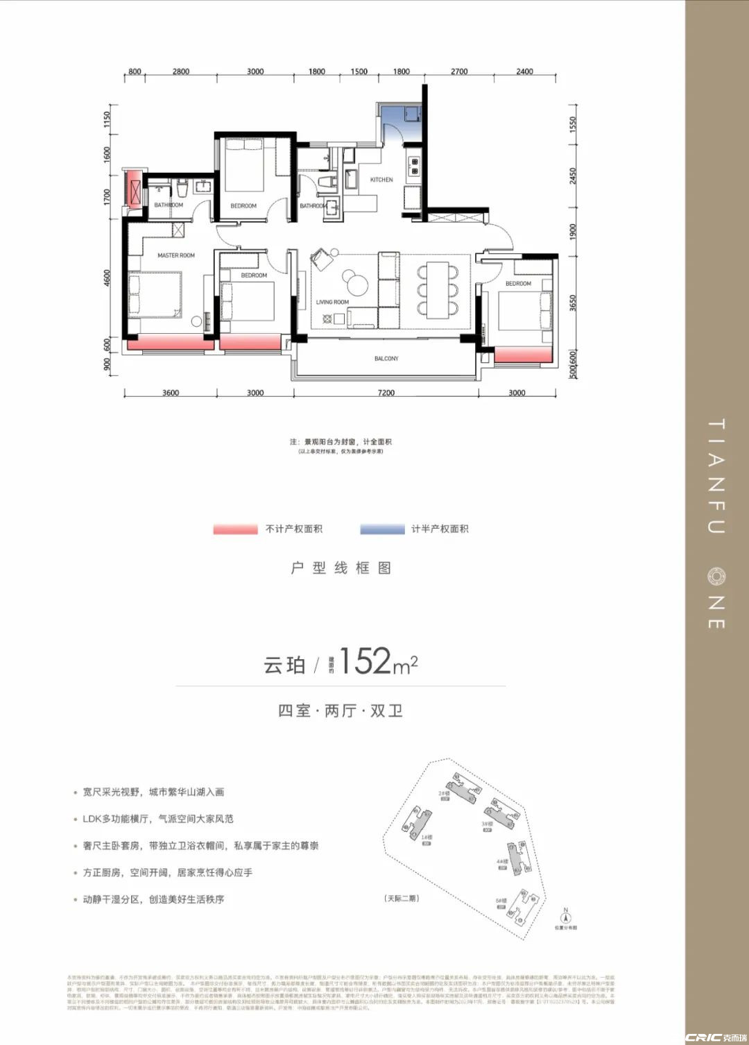 5号地块 天际组团二期 152㎡户型图