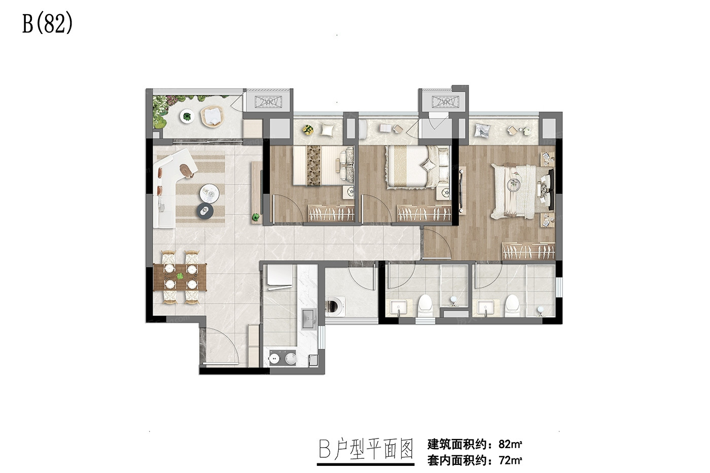 82户型户型图